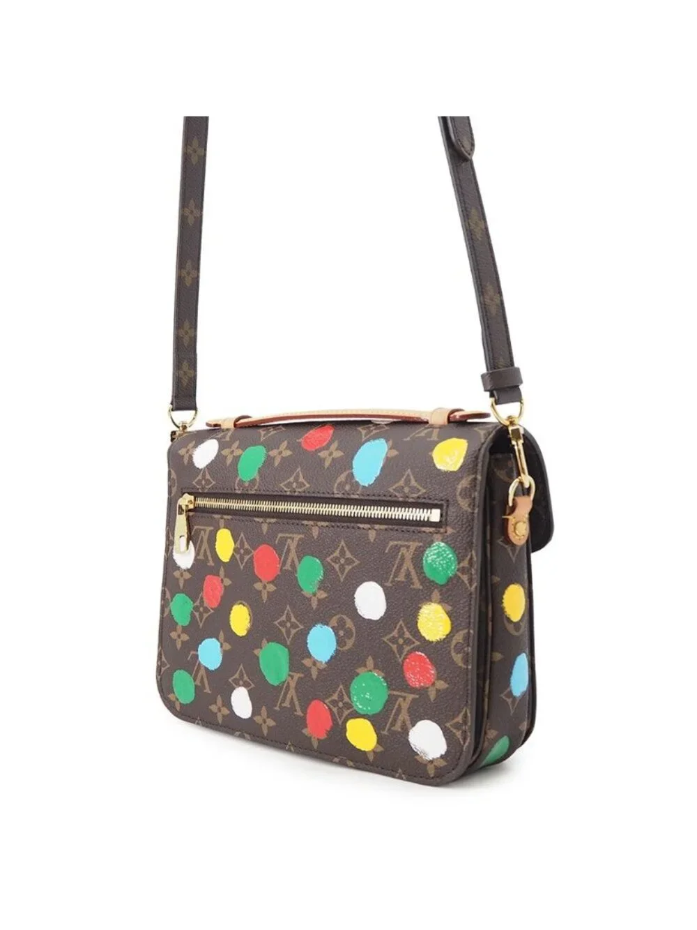 Louis Vuitton Handbag Monogram Painted Dot LV YK Pochette Metis MM Yayoi Kusama